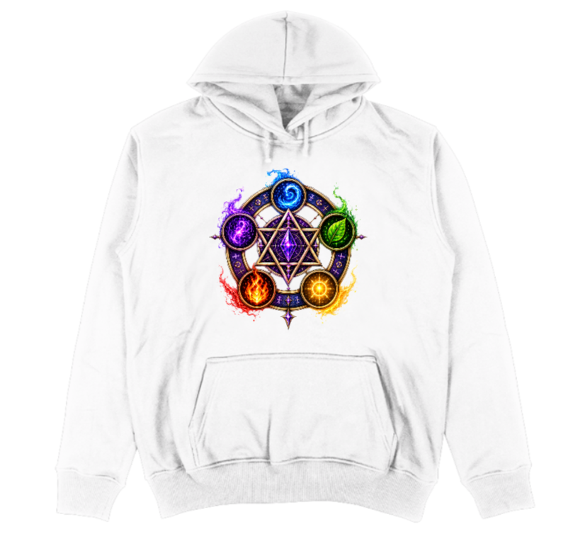 FELPA CON CAPPUCCIO ADULTI E BAMBINI UNISEX AURA CRAFT L'AZOTH DEI SAGGI