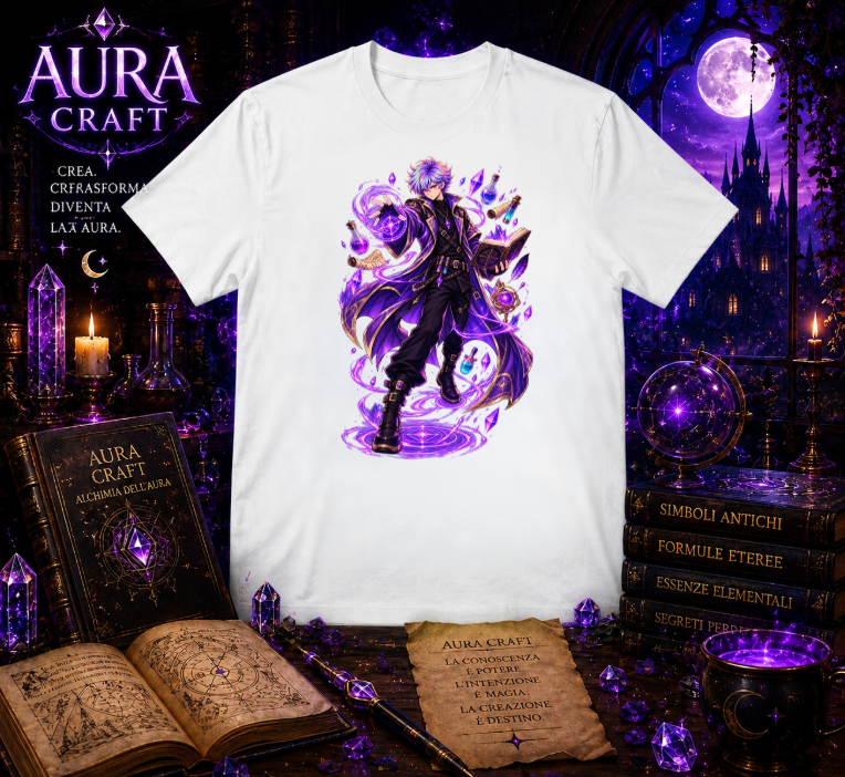 T-SHIRT GIROCOLLO ADULTI E BAMBINI UNISEX AURA CRAFT QUINTUS
