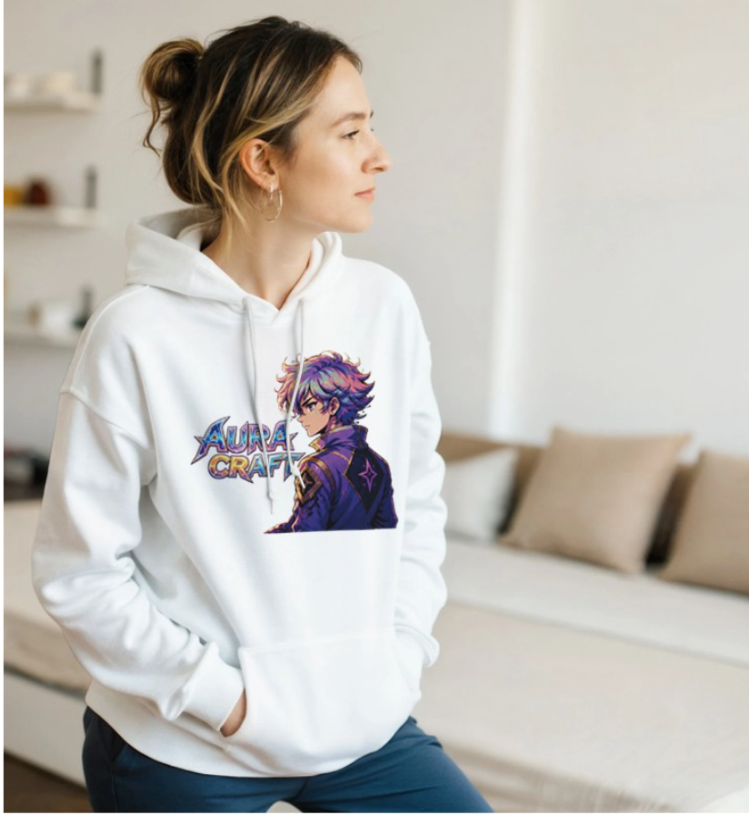 FELPA CON CAPPUCCIO ADULTI E BAMBINI UNISEX AURA CRAFT LEGACY