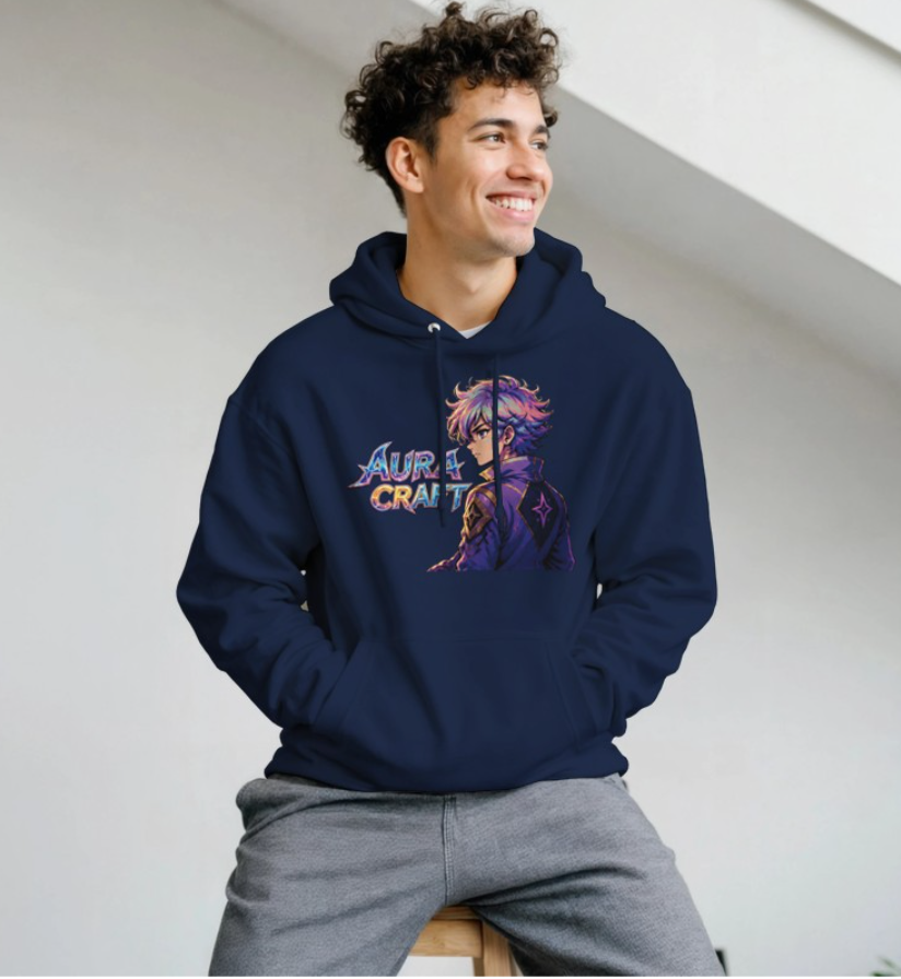 FELPA CON CAPPUCCIO ADULTI E BAMBINI UNISEX AURA CRAFT LEGACY