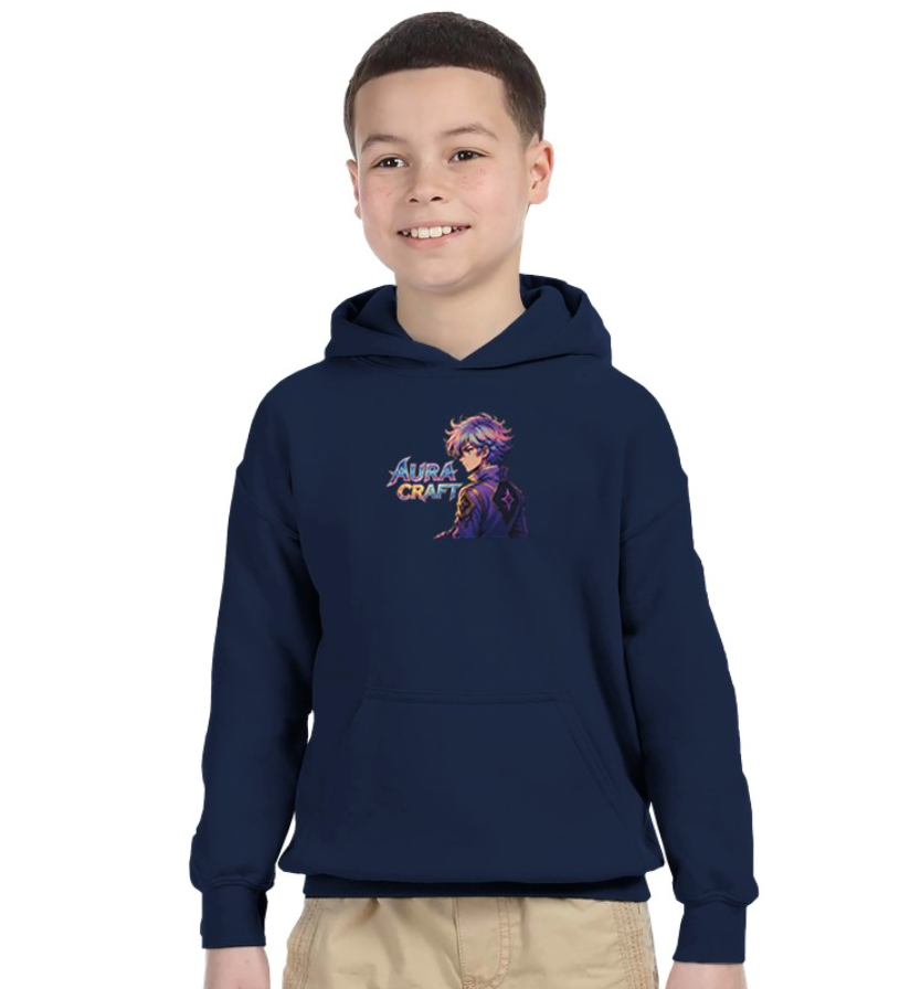 FELPA CON CAPPUCCIO ADULTI E BAMBINI UNISEX AURA CRAFT LEGACY