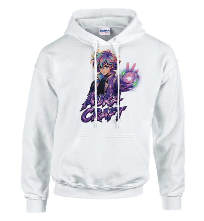 FELPA CON CAPPUCCIO ADULTI E BAMBINI UNISEX AURA CRAFT WARRIOR