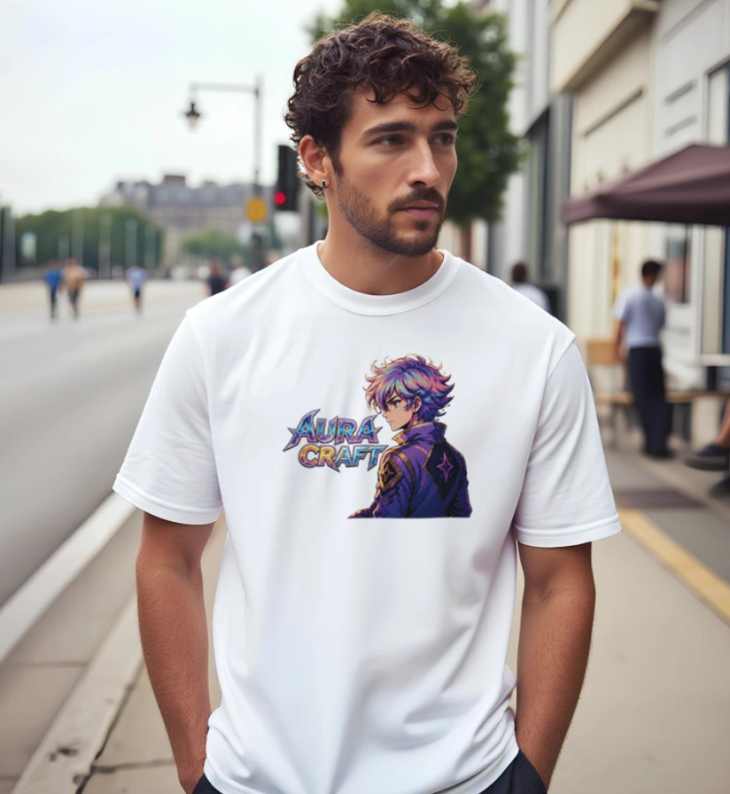 T-SHIRT GIROCOLLO ADULTI E BAMBINI UNISEX AURA CRAFT
