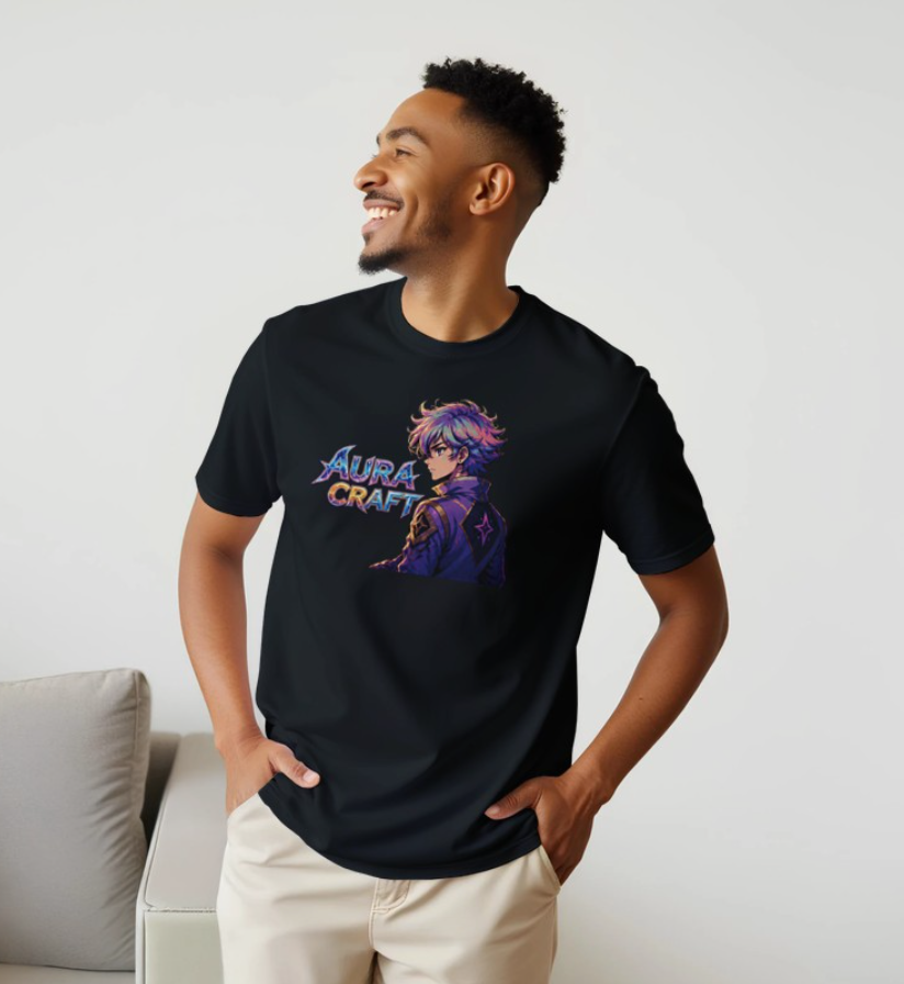T-SHIRT GIROCOLLO ADULTI E BAMBINI UNISEX AURA CRAFT