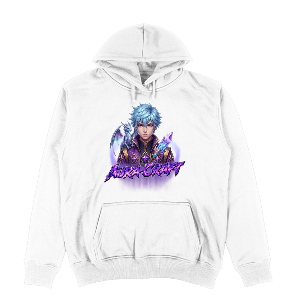 FELPA CON CAPPUCCIO ADULTI E BAMBINI UNISEX AURA CRAFT DRAGON GUARDIAN