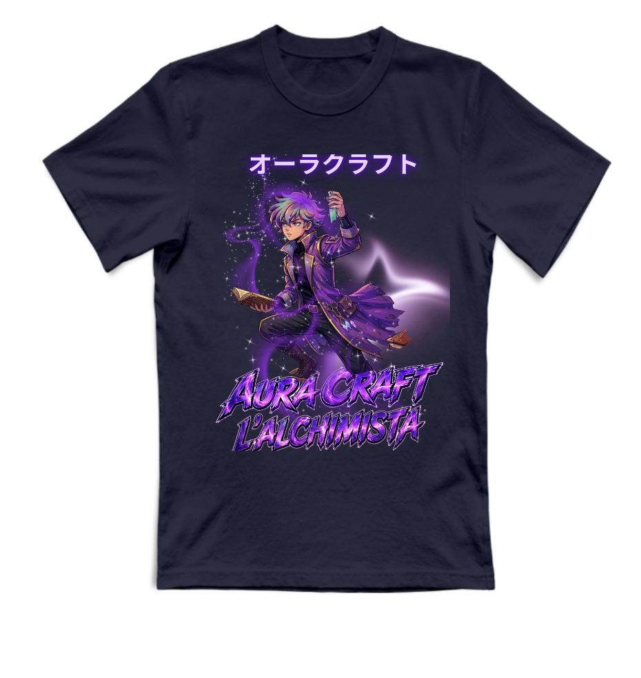 T-SHIRT GIROCOLLO ADULTI E BAMBINI UNISEX AURA CRAFT L'ALCHIMISTA