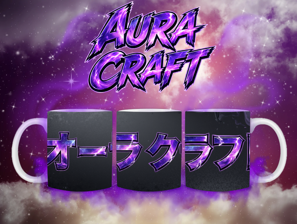 TAZZA MUG AURA CRAFT SCRITTA IN CARATTERE KATAKANA