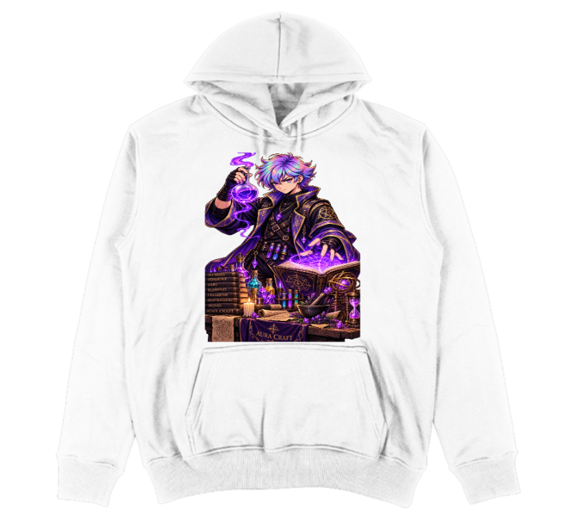 FELPA CON CAPPUCCIO ADULTI E BAMBINI UNISEX AURA CRAFT THE MAGIC POTION