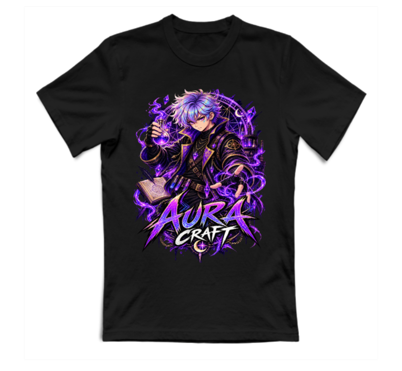 T-SHIRT GIROCOLLO ADULTI E BAMBINI UNISEX AURA CRAFT L'ALCHIMISTA REALE