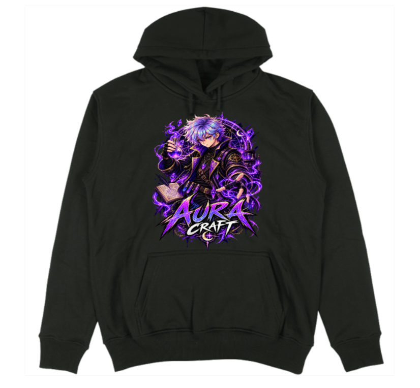 FELPA CON CAPPUCCIO ADULTI E BAMBINI UNISEX AURA CRAFT L'ALCHIMISTA REALE