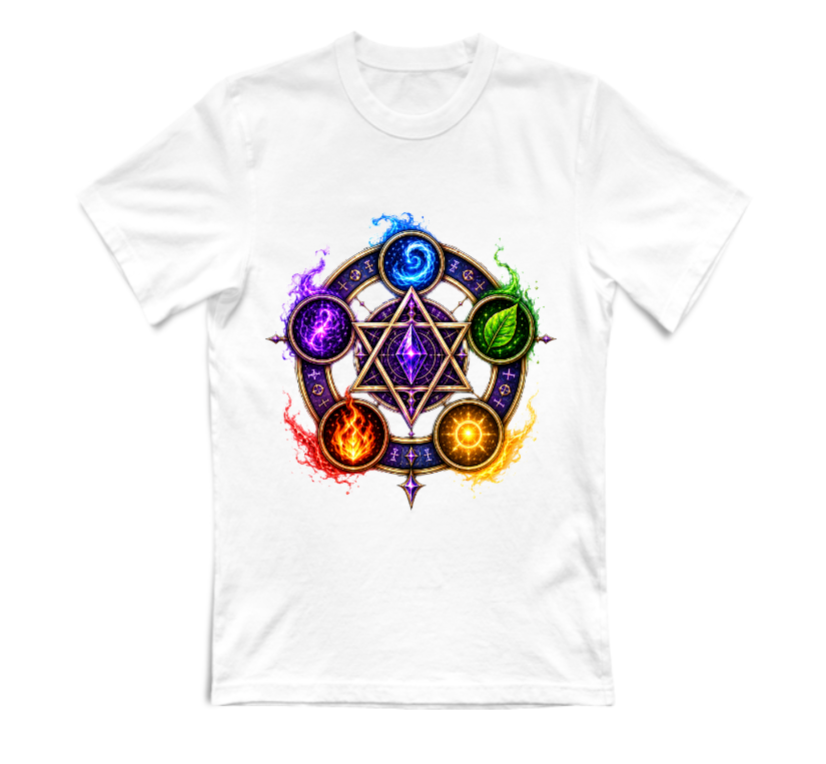 T-SHIRT GIROCOLLO ADULTI E BAMBINI UNISEX AURA CRAFT L'AZOTH DEI SAGGI