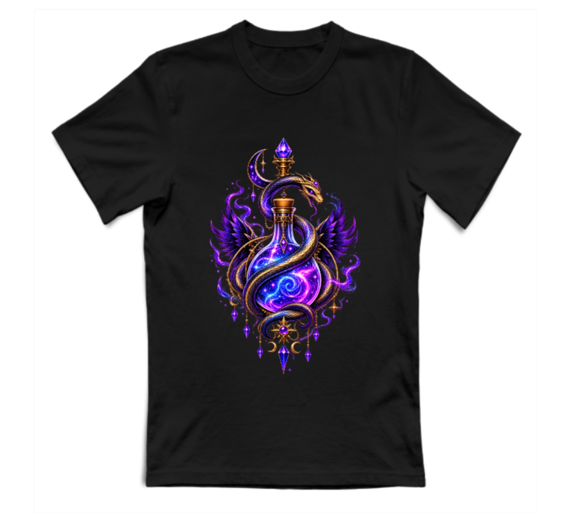T-SHIRT GIROCOLLO ADULTI E BAMBINI UNISEX AURA CRAFT LACRIME D'ASMODEO