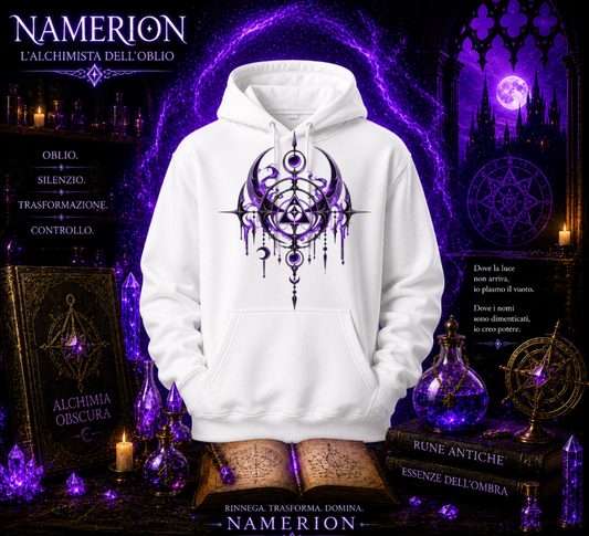 FELPA CON CAPPUCCIO ADULTI E BAMBINI UNISEX NAMERION GRIMORIO DELL'OBLIO
