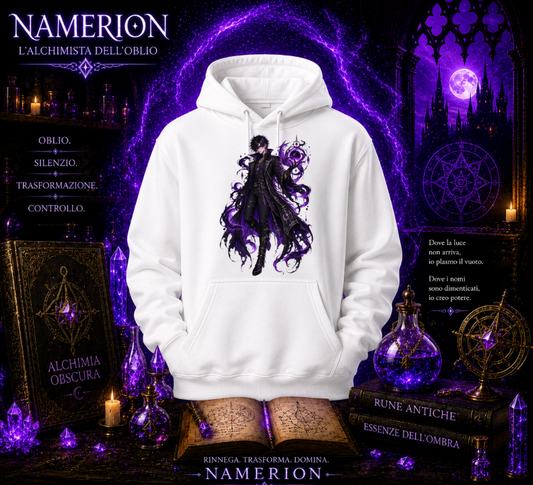 FELPA CON CAPPUCCIO ADULTI E BAMBINI UNISEX NAMERION OBLIVION ARCHITECT