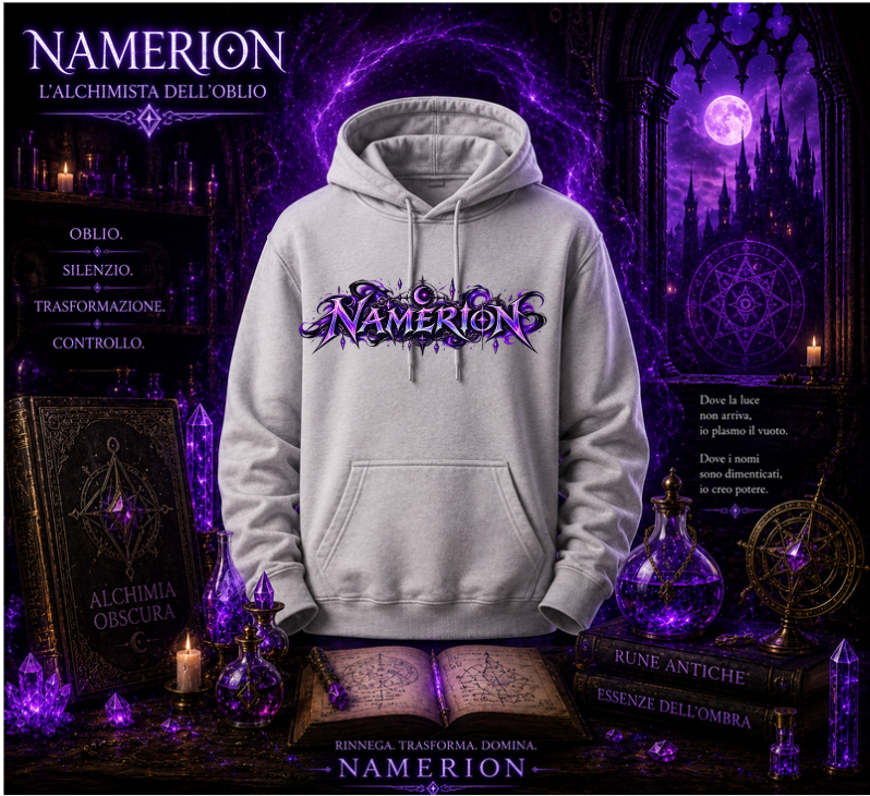 FELPA CON CAPPUCCIO ADULTI E BAMBINI UNISEX NAMERION