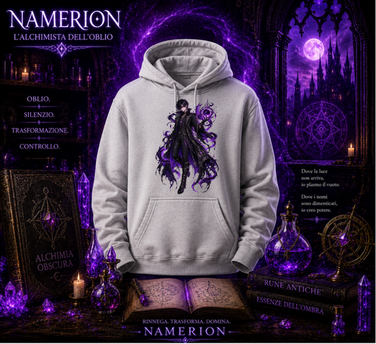 FELPA CON CAPPUCCIO ADULTI E BAMBINI UNISEX NAMERION OBLIVION ARCHITECT