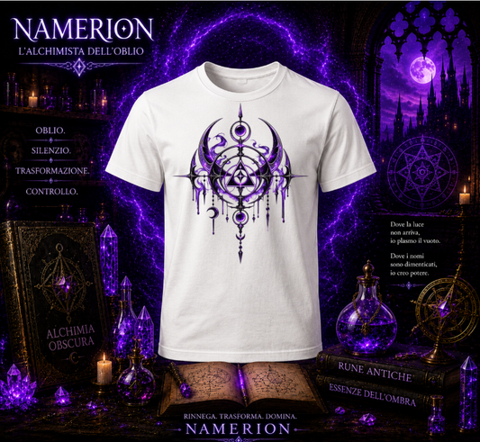 T-SHIRT GIROCOLLO ADULTI E BAMBINI UNISEX NAMERION IL GRIMORIO DELL'OBLIO