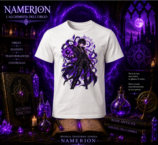 T-SHIRT GIROCOLLO ADULTI E BAMBINI UNISEX NAMERION DARK SPELLCASTER