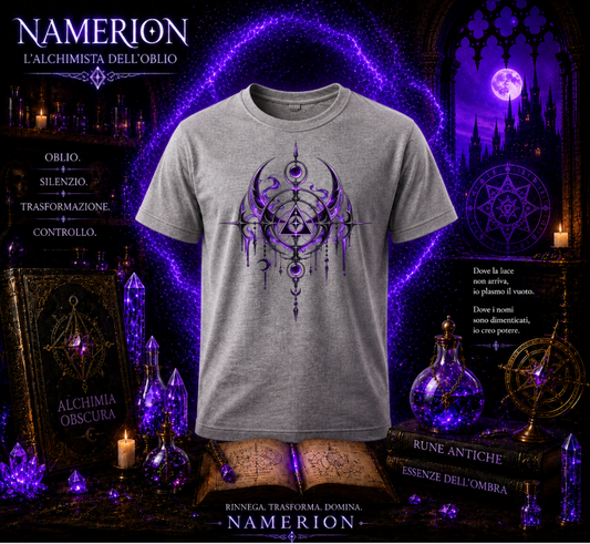 T-SHIRT GIROCOLLO ADULTI E BAMBINI UNISEX NAMERION IL GRIMORIO DELL'OBLIO