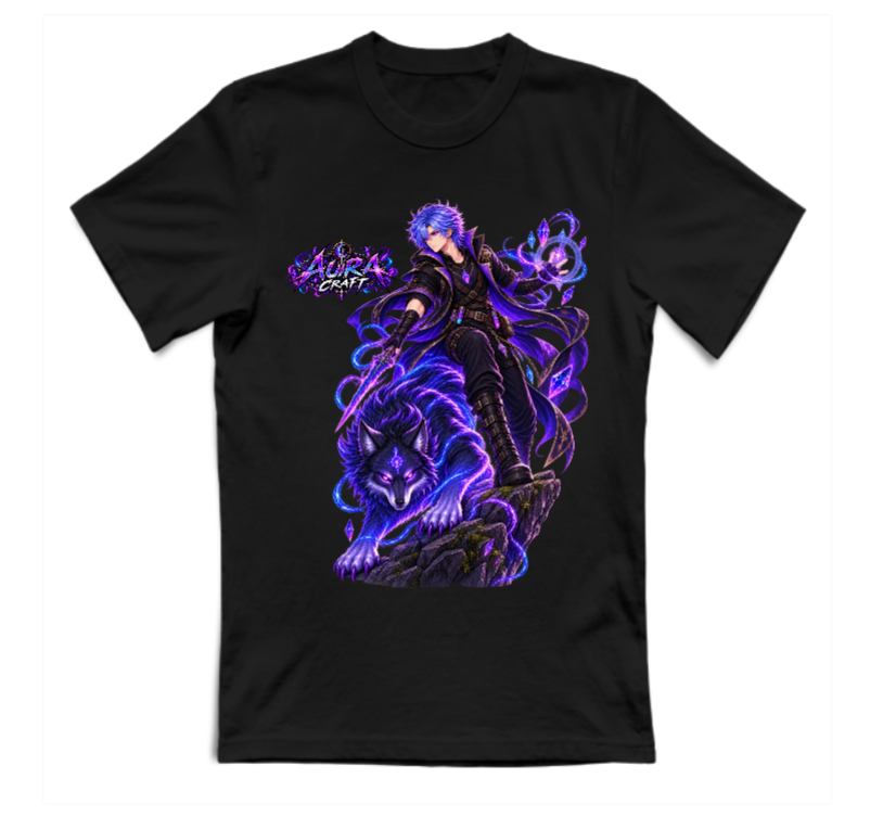 T-SHIRT GIROCOLLO ADULTI E BAMBINI UNISEX AURA CRAFT THE SHADOW ALCHEMIST
