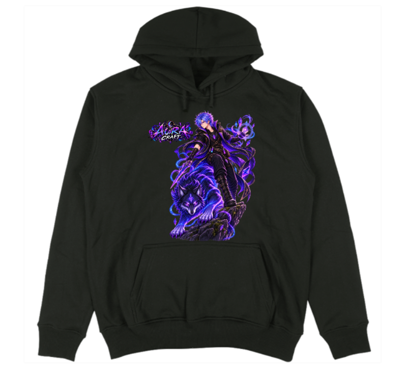 FELPA CON CAPPUCCIO ADULTI E BAMBINI UNISEX AURA CRAFT THE SHADOW ALCHEMIST